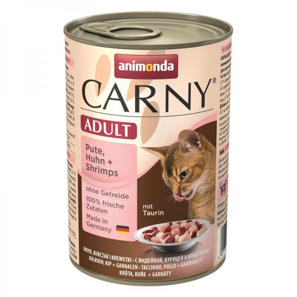ARDEBO.de Animonda Cat Carny Adult Pute, Huhn & Shrimps 400g