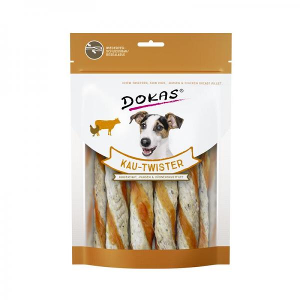 ARDEBO.de Dokas Dog Kau Twister Rinderhaut, Pansen & Hühnerbrust 200 g