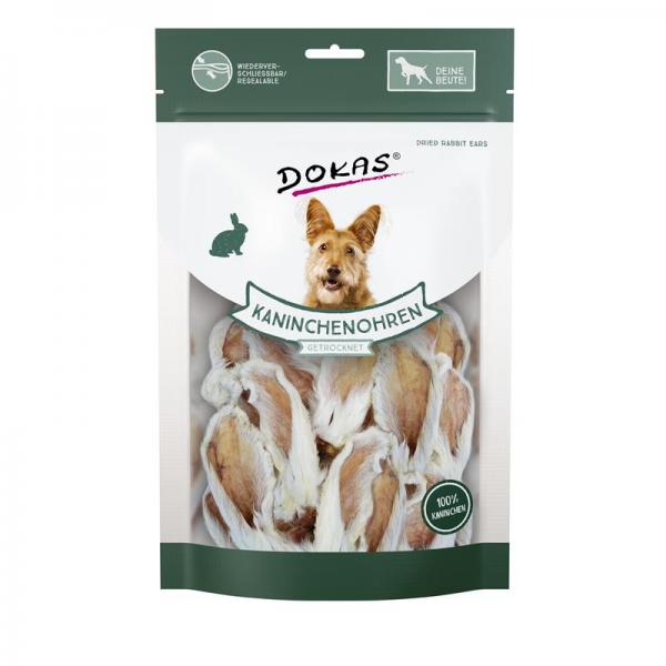 ARDEBO.de Dokas Dog Kaninchenohren mit Fell getrocknet 100 g