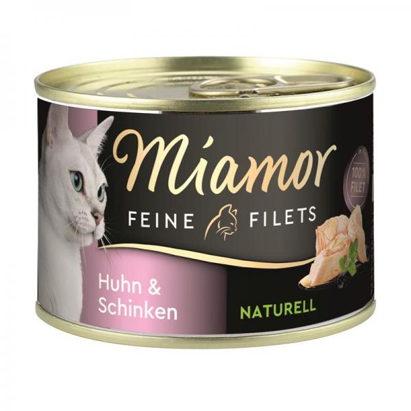 ARDEBO.de Miamor Dose Feine Filets Naturelle Huhn & Schinken 156 g 