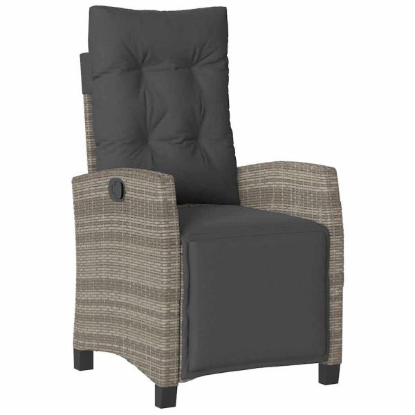Garten Essgruppe 7 stk. Grau Poly-Rattan