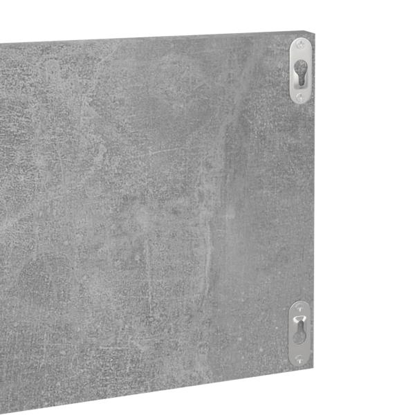 Wandregale 2 Stk. Betongrau 80x11,5x18 cm Holzwerkstoff