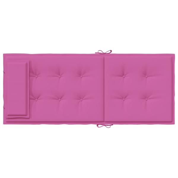Hochlehner-Auflagen 6 Stk. Rosa Oxford-Gewebe
