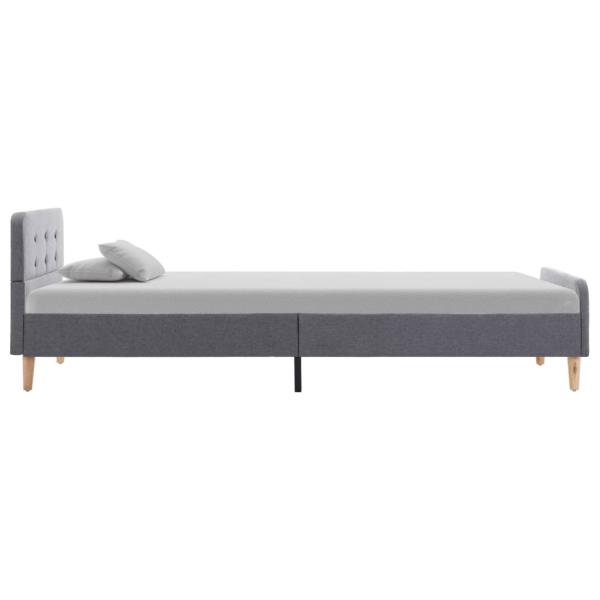 Bettgestell Hellgrau Stoff 90x200 cm