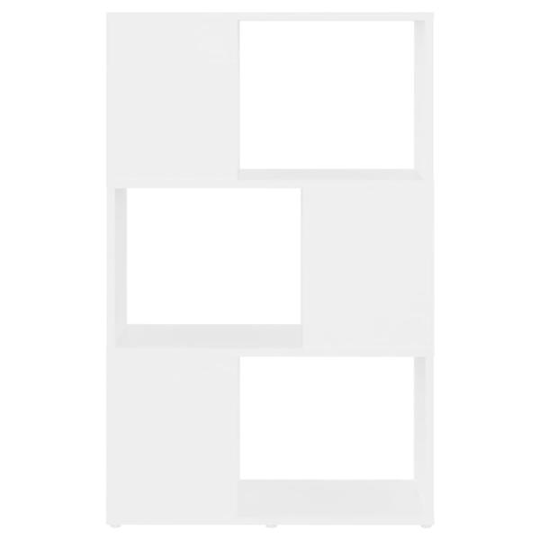 Bücherregal Raumteiler Weiß 60x24x94 cm Holzwerkstoff