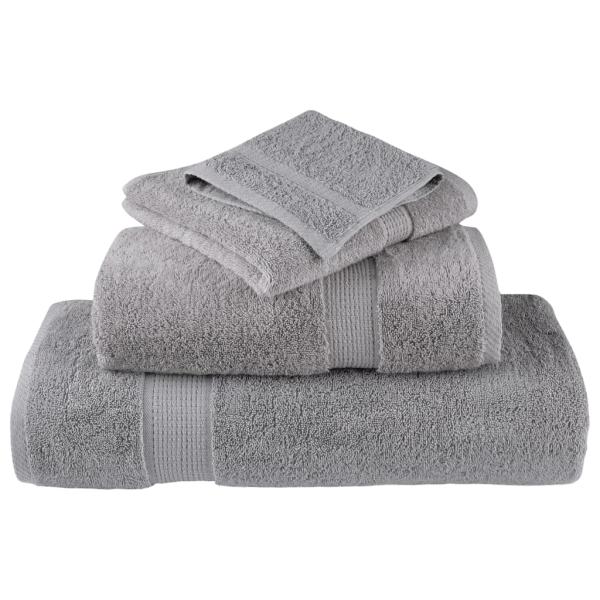 Premium-Duschtücher SOLUND 10 Stk. Grau 70x140 cm 600 g/m²