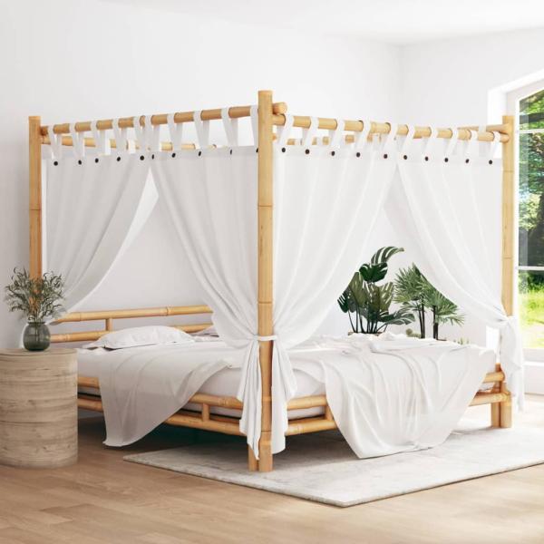 ARDEBO.de - Himmelbett 200x200 cm Bambus