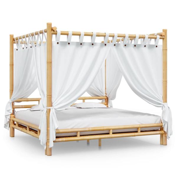 Himmelbett 200x200 cm Bambus