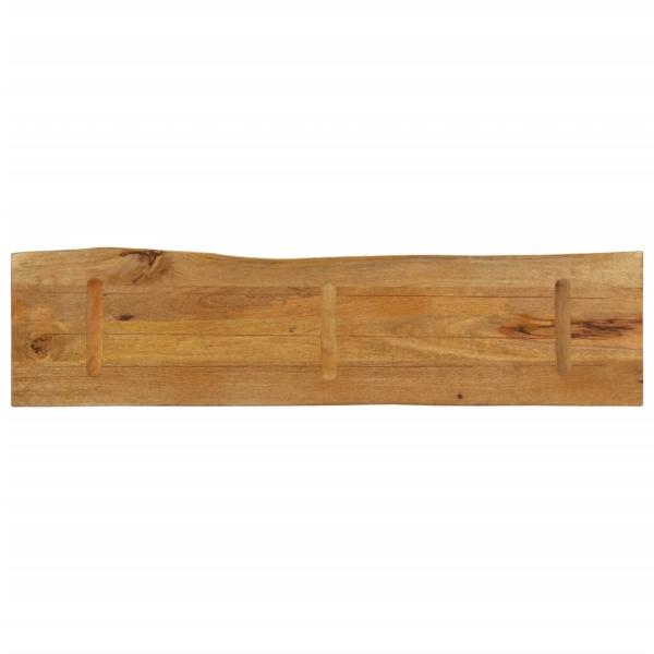 Tischplatte mit Baumkante 160x40x2,5 cm Massivholz Mango
