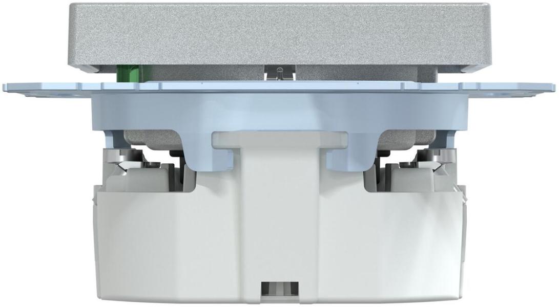 Merten MEG2305-0460 SCHUKO Steckdose mit Überspannungsschutz und Schriftfeld, System M, erhöhter Berührungsschutz, Steckklemmen, aluminium matt