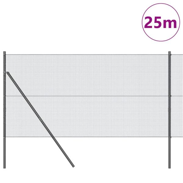 PVC-beschichtetes Zaunpfosten-Set Set aus 2 Grau