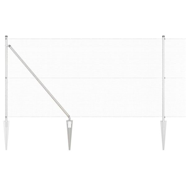 Zaunpfosten Set Set aus 2 Verzinkter Stahl 10 x 1 m Erweitbar