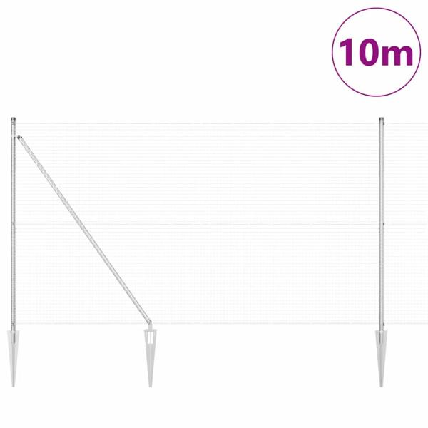 Zaunpfosten Set 2 Stück Verzinkter Stahl 10 x 1,5 m Langlebig