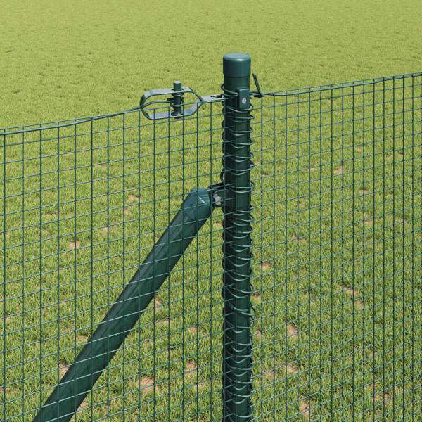 grünes Zaunset Set von 2 Grün Metall 10 x 1 m Langlebig