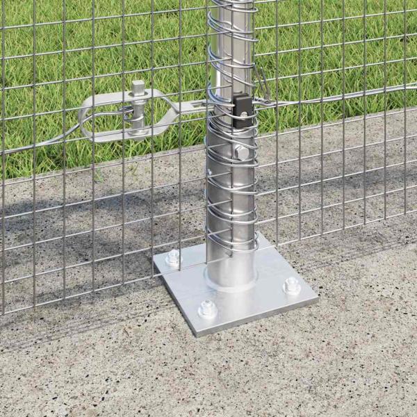 Zaunpfosten-Set 2 Stück Verzinkter Stahl 25 x 1 m Langlebig