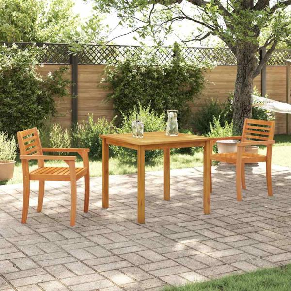 ARDEBO.de - 3-teiliges Garten-Esszimmer-Set aus massivem Akazienholz