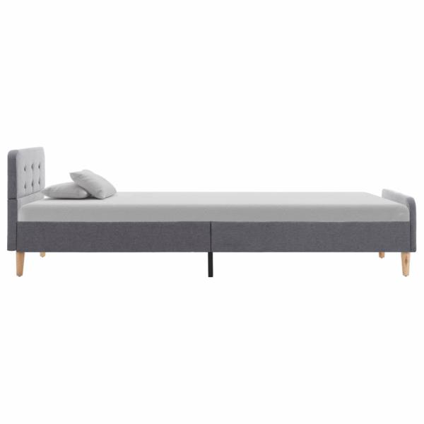 Bettgestell Hellgrau Stoff 100x200 cm