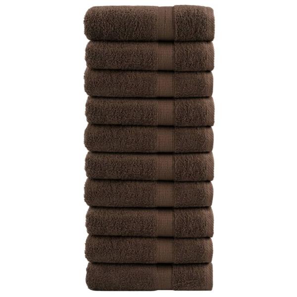 ARDEBO.de - Premium-Duschtücher SOLUND 10 Stk. Braun 70x140 cm 600 g/m²