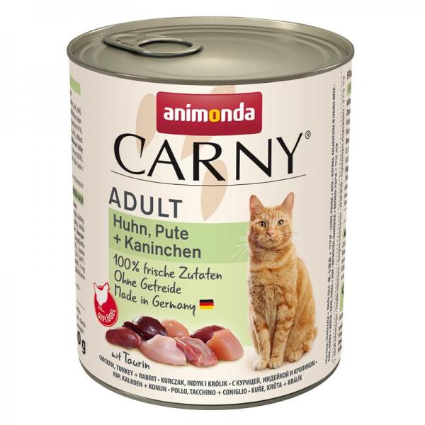 ARDEBO.de Animonda Cat Carny Adult Huhn, Pute & Kaninchen 800 g