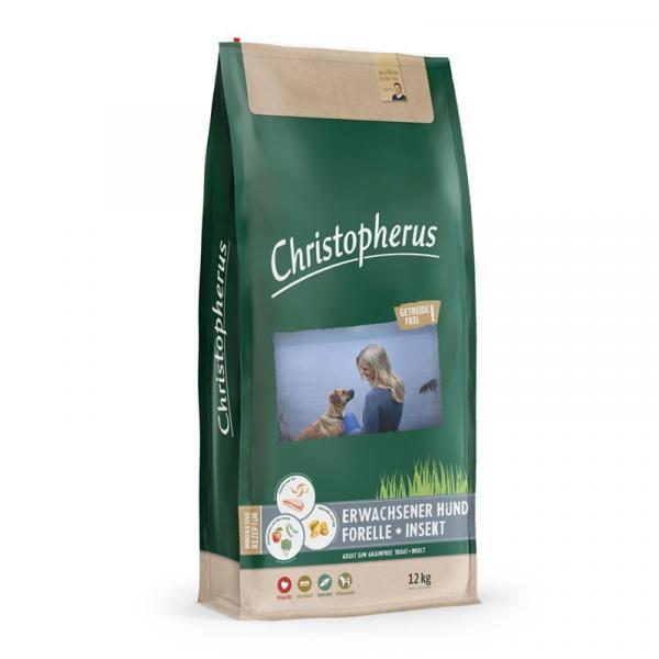 ARDEBO.de Christopherus Erwachsener Hund Getreidefrei Forelle & Insekt 12kg