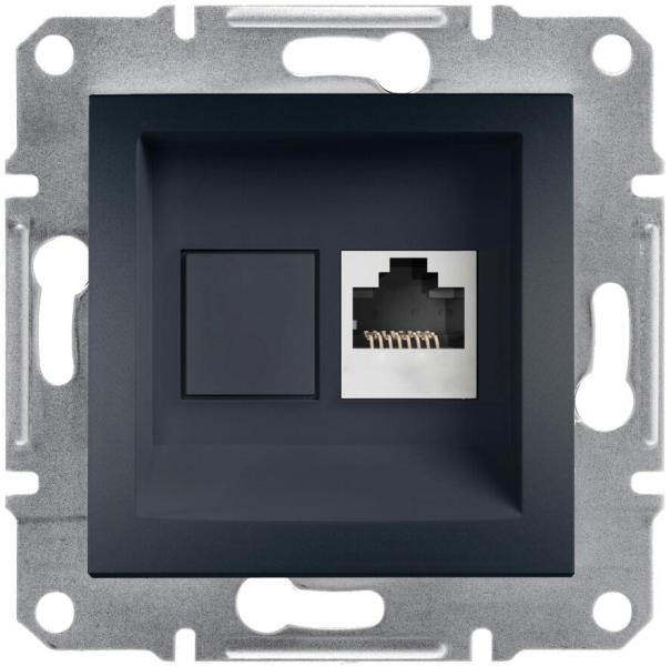ARDEBO.de Interra RJ45 Single Datenbuchse CAT6 UTP, anthrazit (ITR4700171)