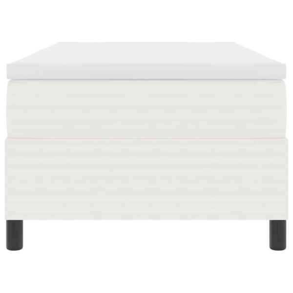 Boxspringbett mit Matratze Creme 80x200 cm Corduroy-Stoff