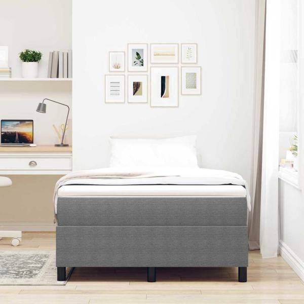 Boxspringbett mit Matratze Hellgrau Klein-Doppel Cordstoff
