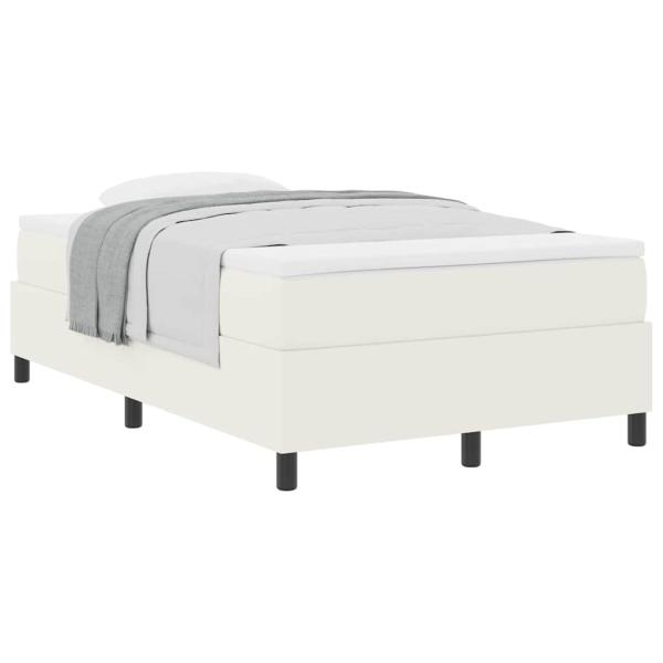 ARDEBO.de - Boxspringbett mit Matratze Creme Kleines Doppelbett Kordstoff