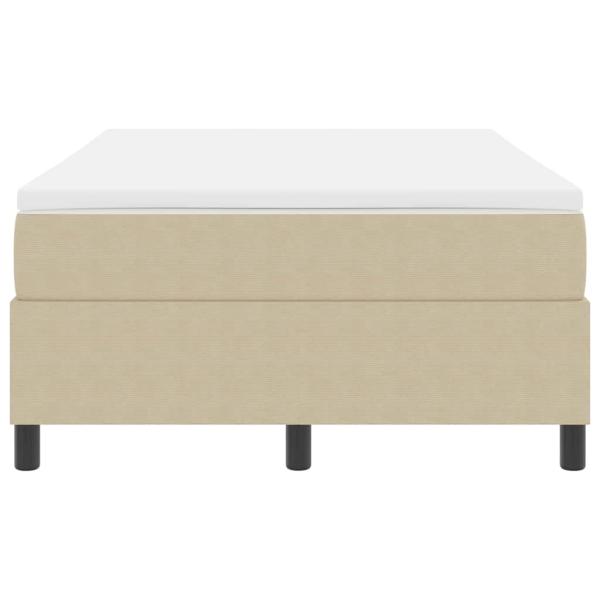 Boxspringbett mit Matratze Hellgrün Grau Kleines Doppel Cordstoff