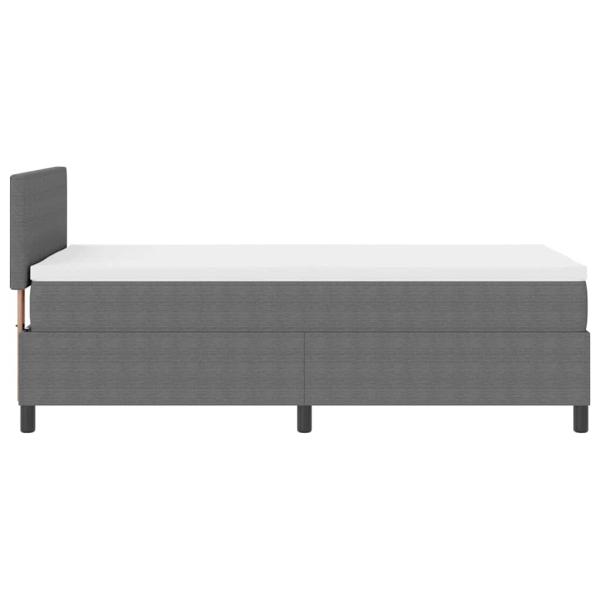 Boxspringbett mit Matratze Hellgrau 80x200 cm Cordstoff