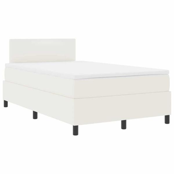 Boxspringbett mit Matratze Beige Kleines Doppelbett Cord-Stoff