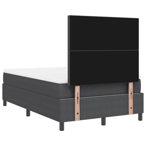 Boxspringbett mit Matratze Dunkelgrau Kleines Doppelbett Cord-Stoff