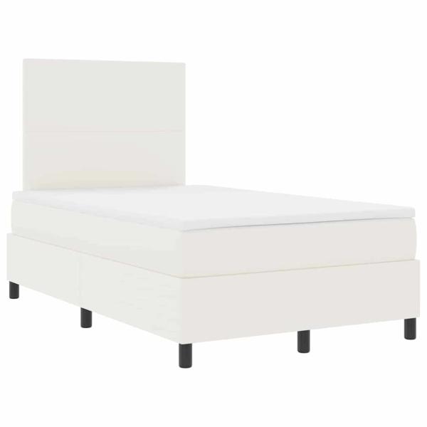 ARDEBO.de - Boxspringbett mit Matratze Creme Kleines Doppel Cordstoff