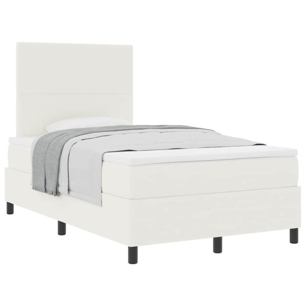 Boxspringbett mit Matratze Creme Kleines Doppel Cordstoff