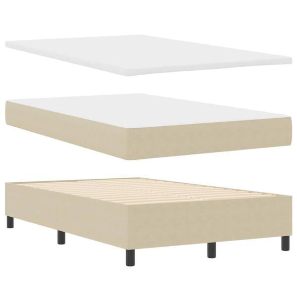 Boxspringbett mit Matratze Grün Grau Kleines Doppel Cord-Stoff