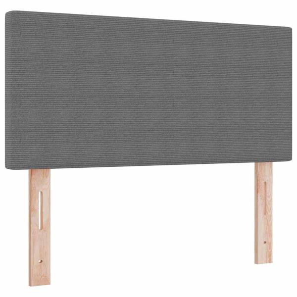 Boxspringbett mit Matratze & LED Licht Grau 80x200 cm Cordstoff