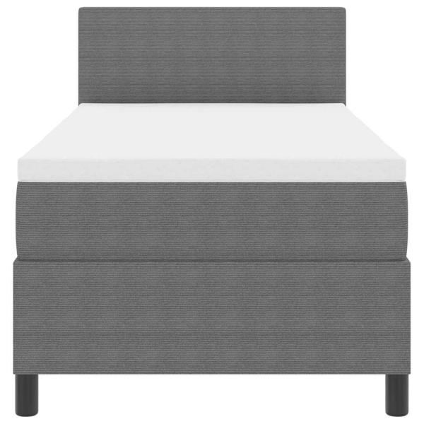 Boxspringbett mit Matratze & LED Licht Grau 80x200 cm Cordstoff