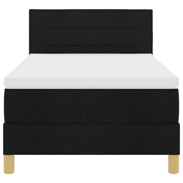 Boxspringbett mit Matratze Schwarz 80x200 cm Stoff