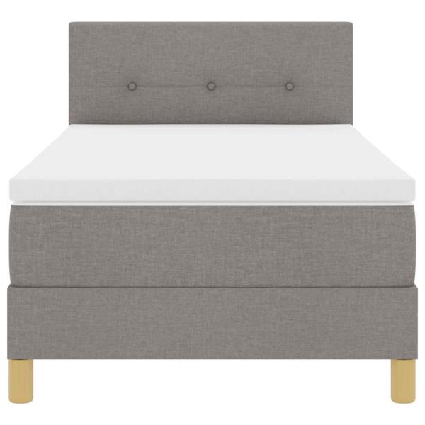 Boxspringbett mit Matratze Taupe 90x190 cm Stoff