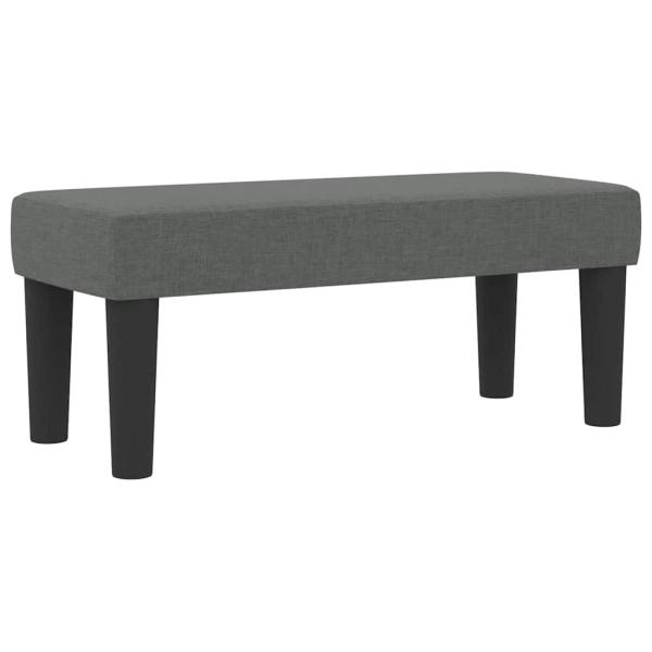 Boxspringbett mit Matratze & Bank Dunkelgrau 80x200 cm Stoff