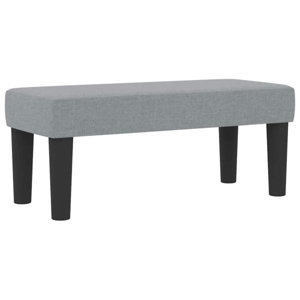 Boxspringbett mit Matratze & Bank Hellgrau 90x190 cm Stoff