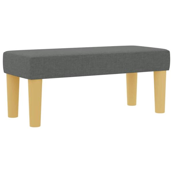Boxspringbett mit Matratze & Bank Dunkelgrau 90x190 cm Stoff