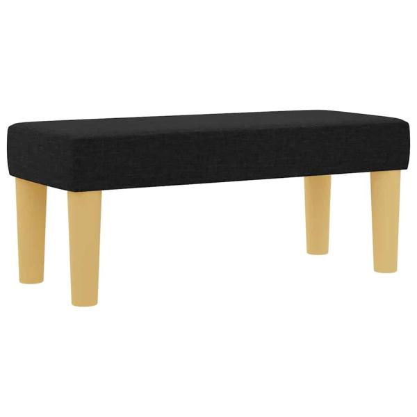 Boxspringbett mit Matratze & Bank Schwarz 90x190 cm Stoff