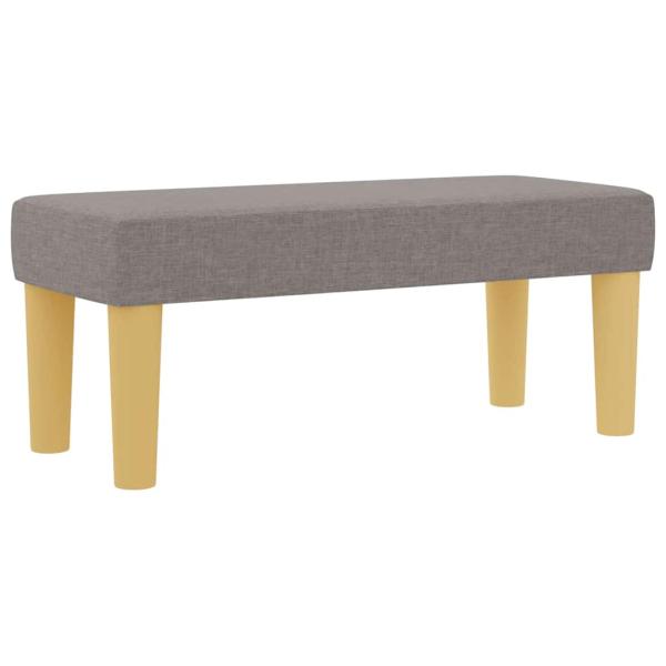 Boxspringbett mit Matratze & Bank Taupe 90x190 cm Stoff