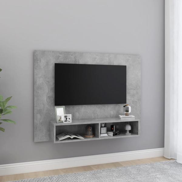 ARDEBO.de - TV-Wandschrank Betongrau 120x23,5x90 cm Holzwerkstoff