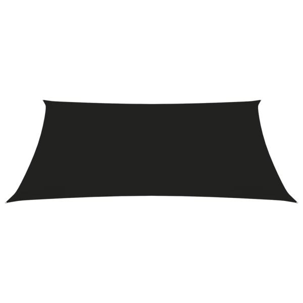 Sonnensegel Oxford-Gewebe Rechteckig 3,5x4,5 m Schwarz