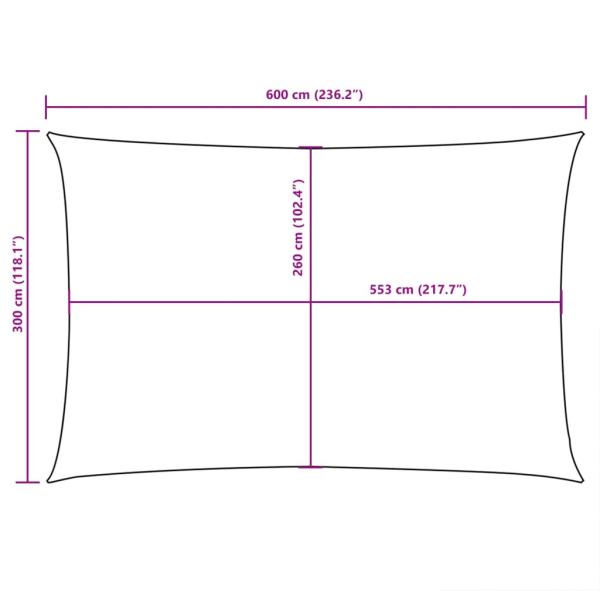 Sonnensegel Oxford-Gewebe Rechteckig 3x6 m Blau