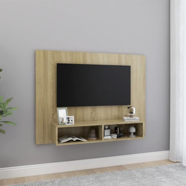 ARDEBO.de - TV-Wandschrank Sonoma-Eiche 120x23,5x90 cm Holzwerkstoff