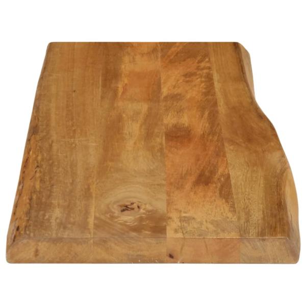 Tischplatte mit Baumkante 80x40x2,5 cm Massivholz Mango