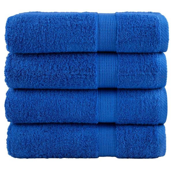 ARDEBO.de - Premium-Duschtücher SOLUND 4 Stk. Blau 70x140 cm 600 g/m²